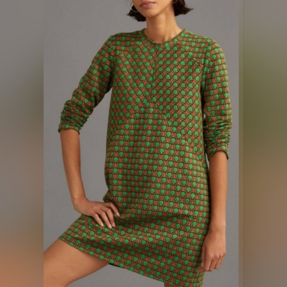 Anthropologie Maeve Jacquard Shift Mini Dress Size M